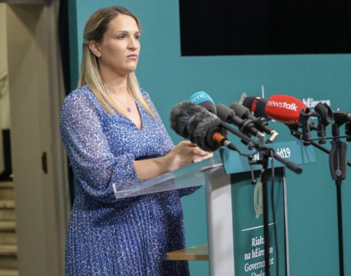 Minister for Justice Helen McEntee Begins Six Months Of Maternity Leave Minister McEntee Press Conference